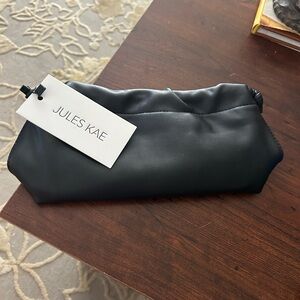 Jules Kae black vegan Leather 
cross body/ shoulder bag/clutch.